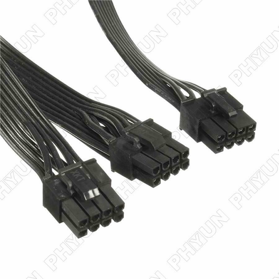 2Pcs PCI-e 8 Pin to DUAL 8 Pin Cable for CORSAIR AX Series Modular Power Supply