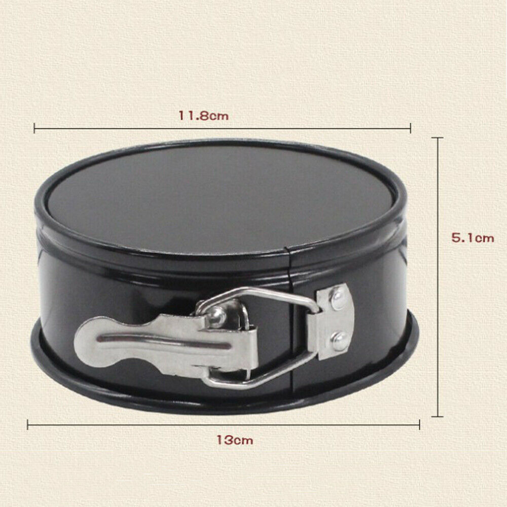4 inch Non-Stick Round Cake Tin Tray Baking Pan Spring Loaded Tray Metal Buckle
