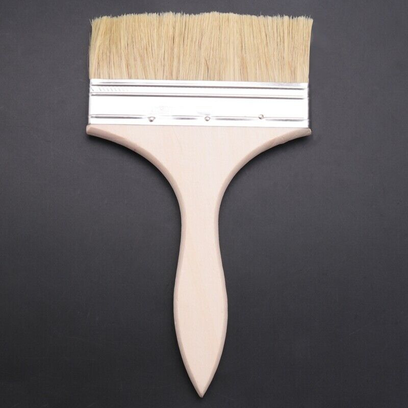 6" Wide Bristle Hair Wooden Handle Paint Brush Wall Painting Tool I1A5A5