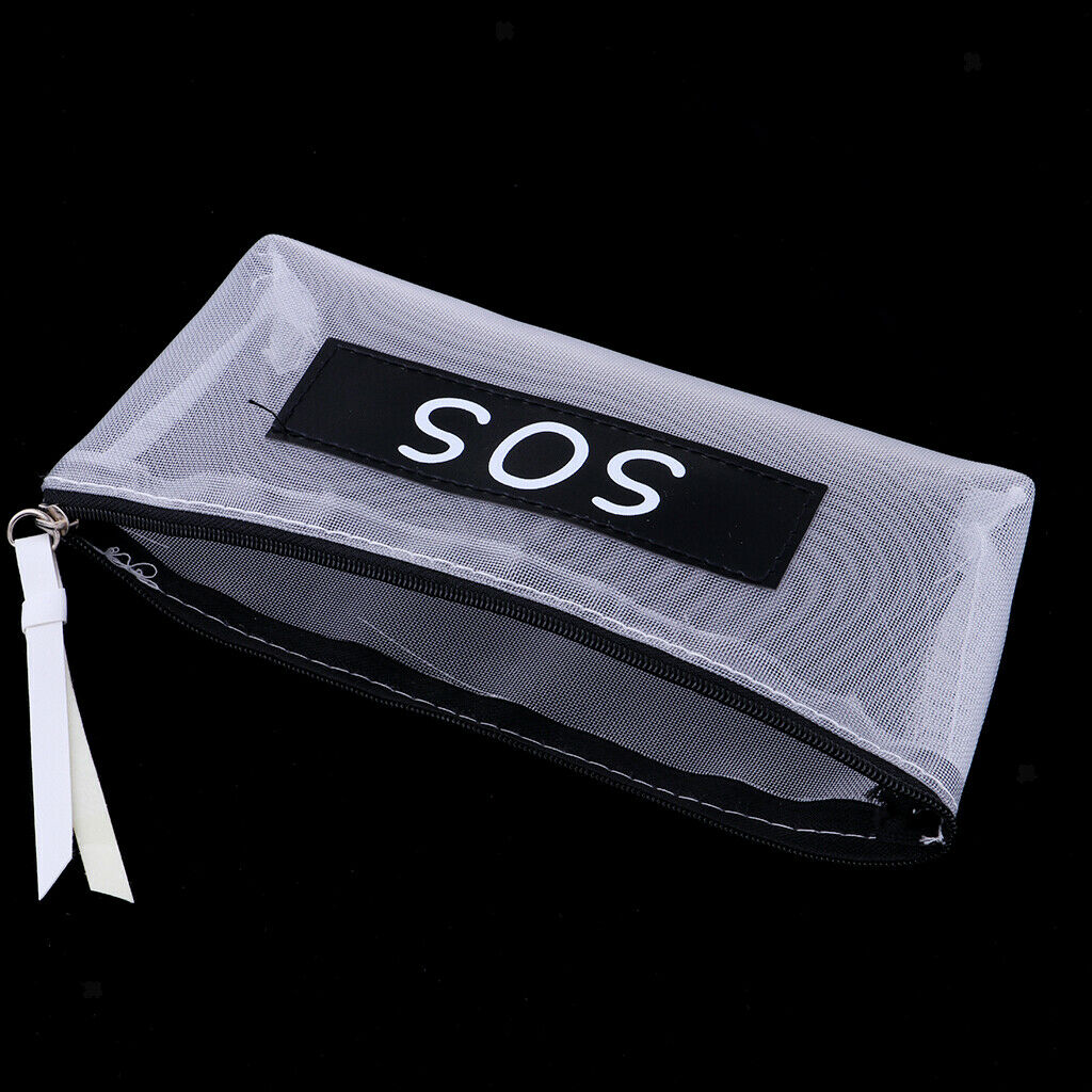 Fashion Zipper Pencil Pen Case Bag Makeup Cosmetic Bag Pouch Dot Lady Black