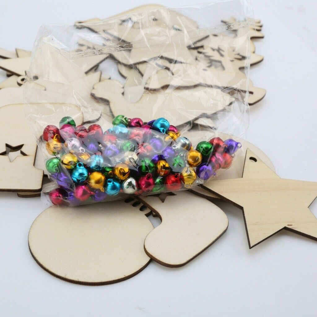 Unfinished Wooden Ornaments Christmas Wood Board Pendant Hanging DIY Decors New