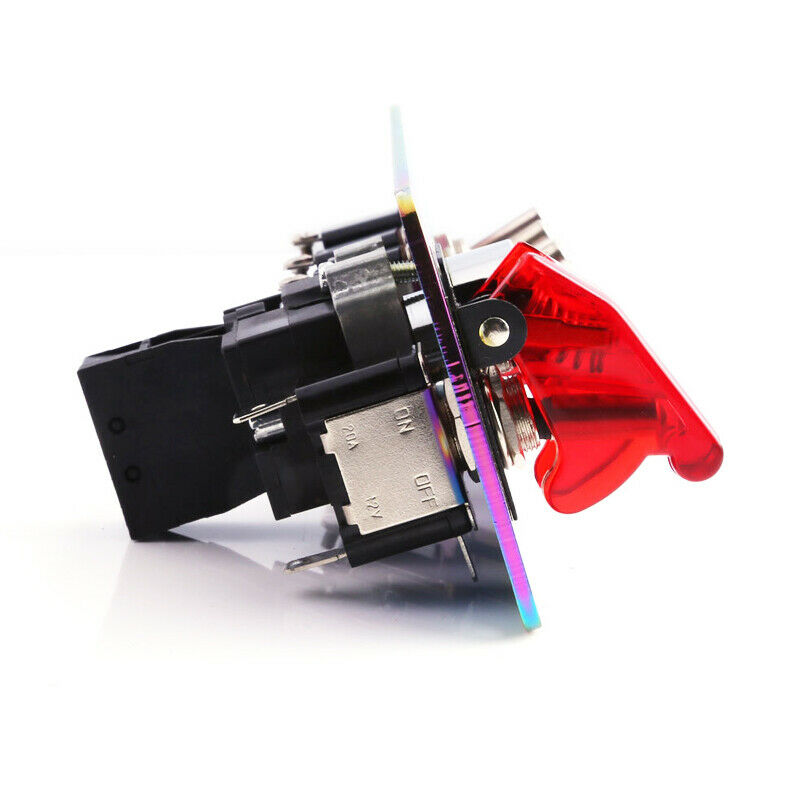 12V Racing Car Boat LED Toggle Ignition Switch Panel Engine Start Push Button