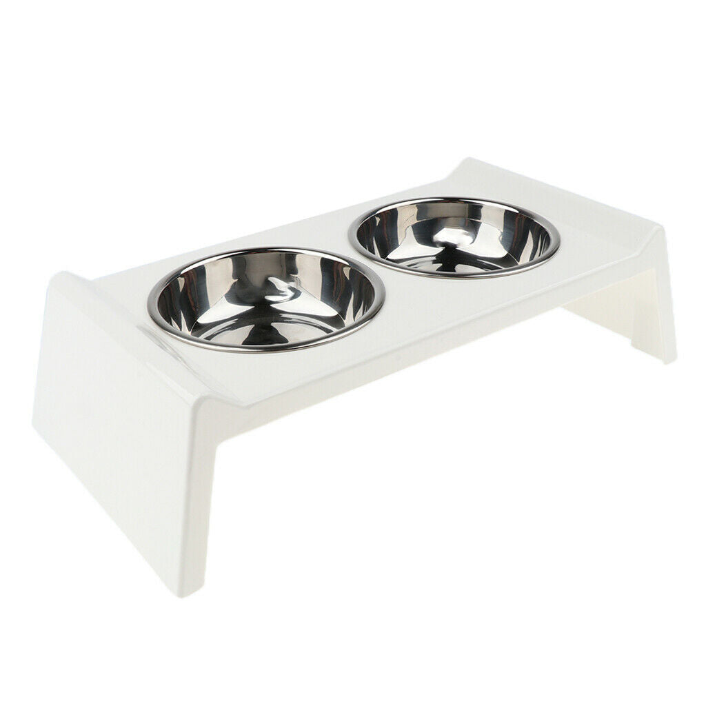 Feeding station dog bowl stainless steel food bowl cat bowl water bowl double