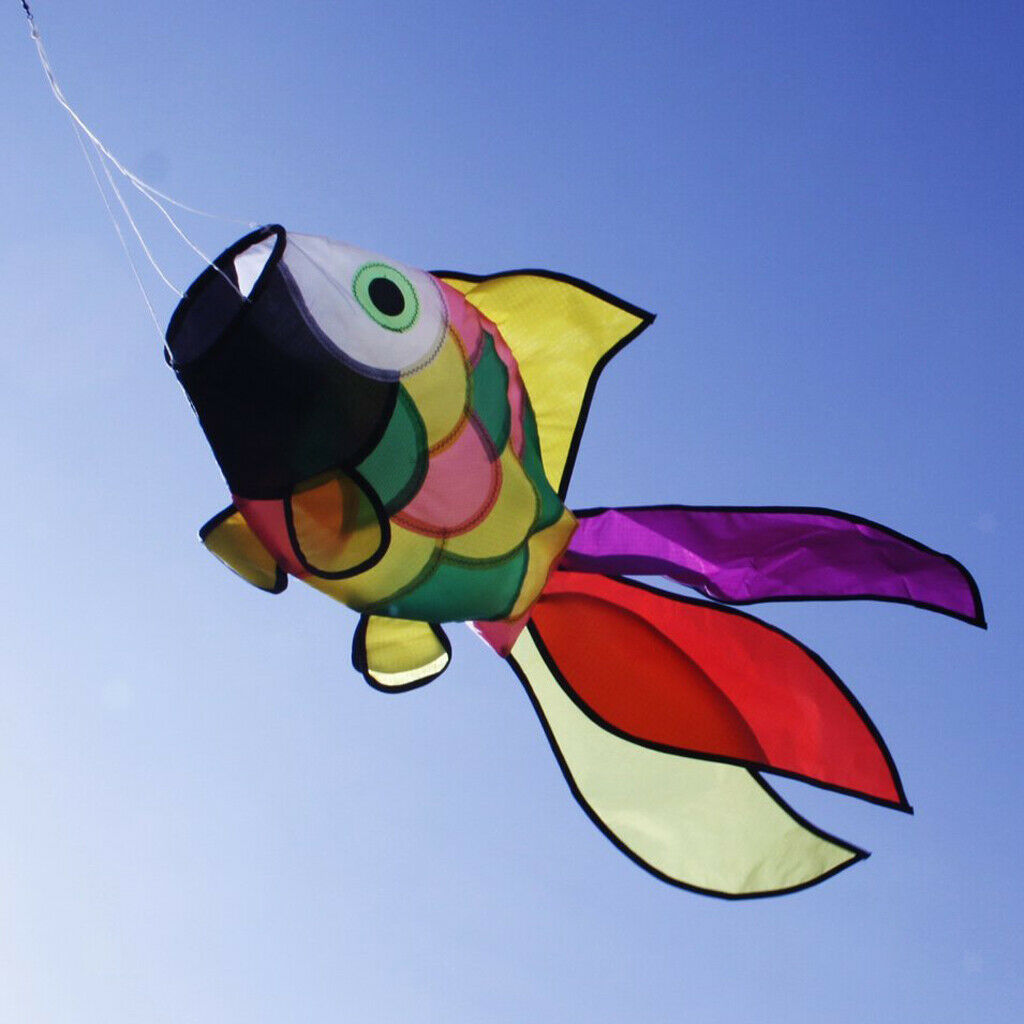 Wind Vane Rainbow Fish Windsock Kites Decor Garden Home Party