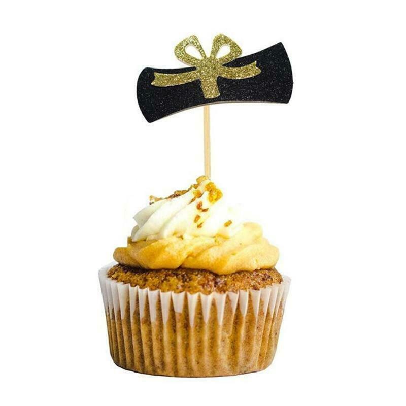 2021 Graduation Cupcake Toppers 48 PCS Food Appetizer Picks For Graduation Set