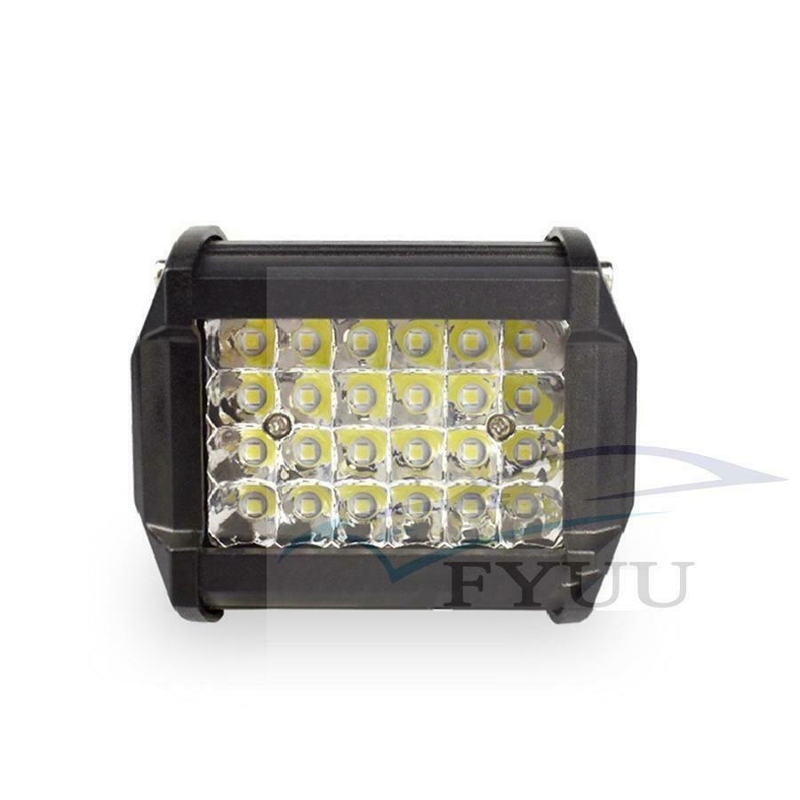 1X 4 inch Square LED Work Light Spot Flood Combo Driving Fog Amber Lamp Offroad