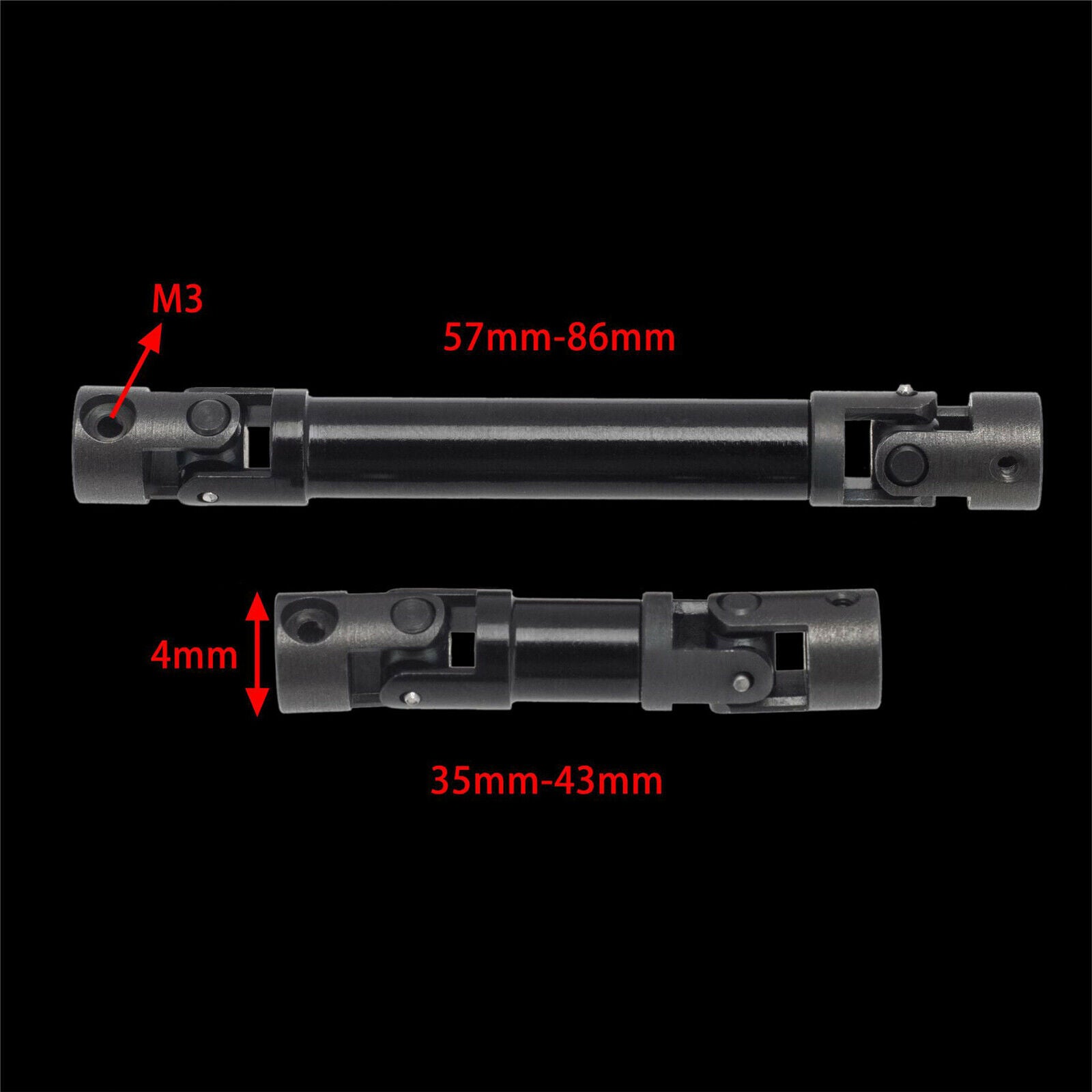 For Axial 1/24 RC Car SCX24 90081 Drive Shaft Metal Steel Transmission Shaft