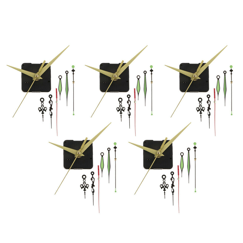 5x DIY Machinery Mechanism Clock, Hour Pointer: 70 X 10 Mm Pointer Per Minute 95