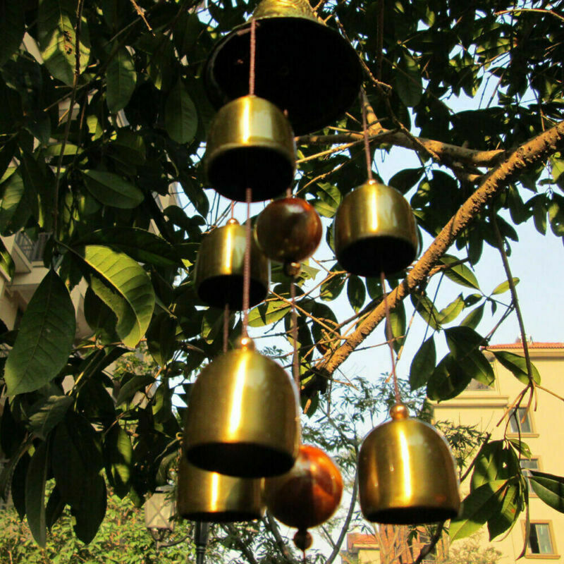 Large 6 Wind Chimes Copper Bells Outdoor Garden Yard Home Hanging Decor USA
