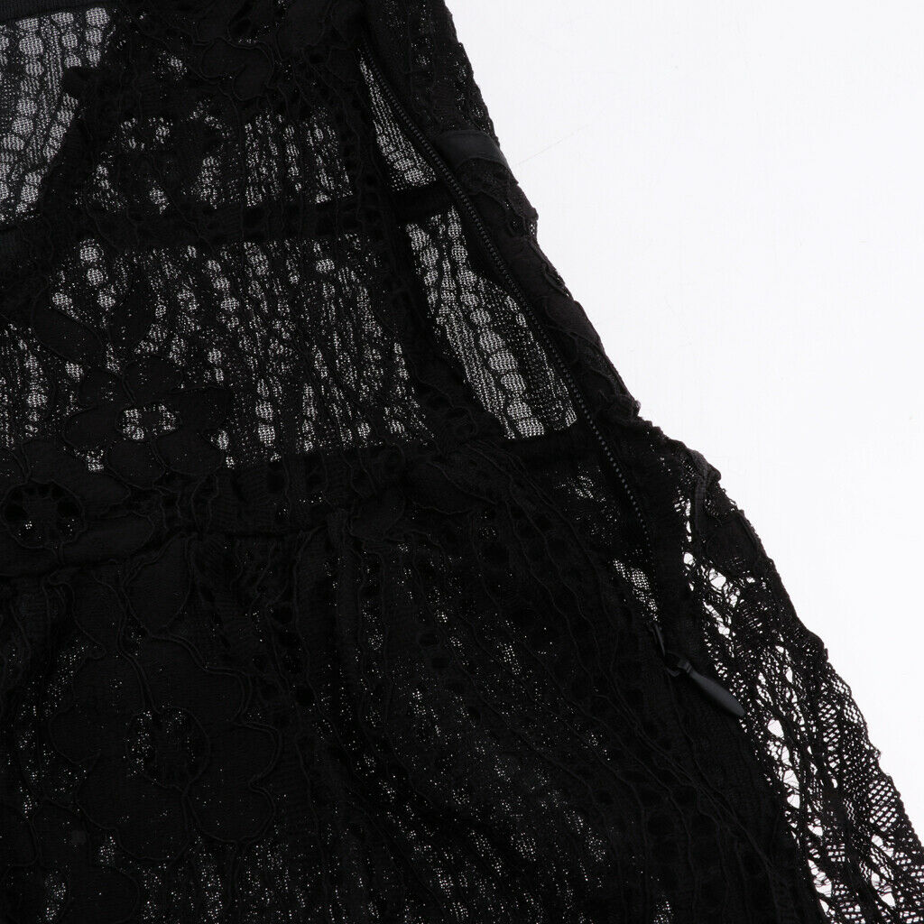 Women Summer V-Neck Spaghetti Straps Lace Backless Party Club Beach Dress