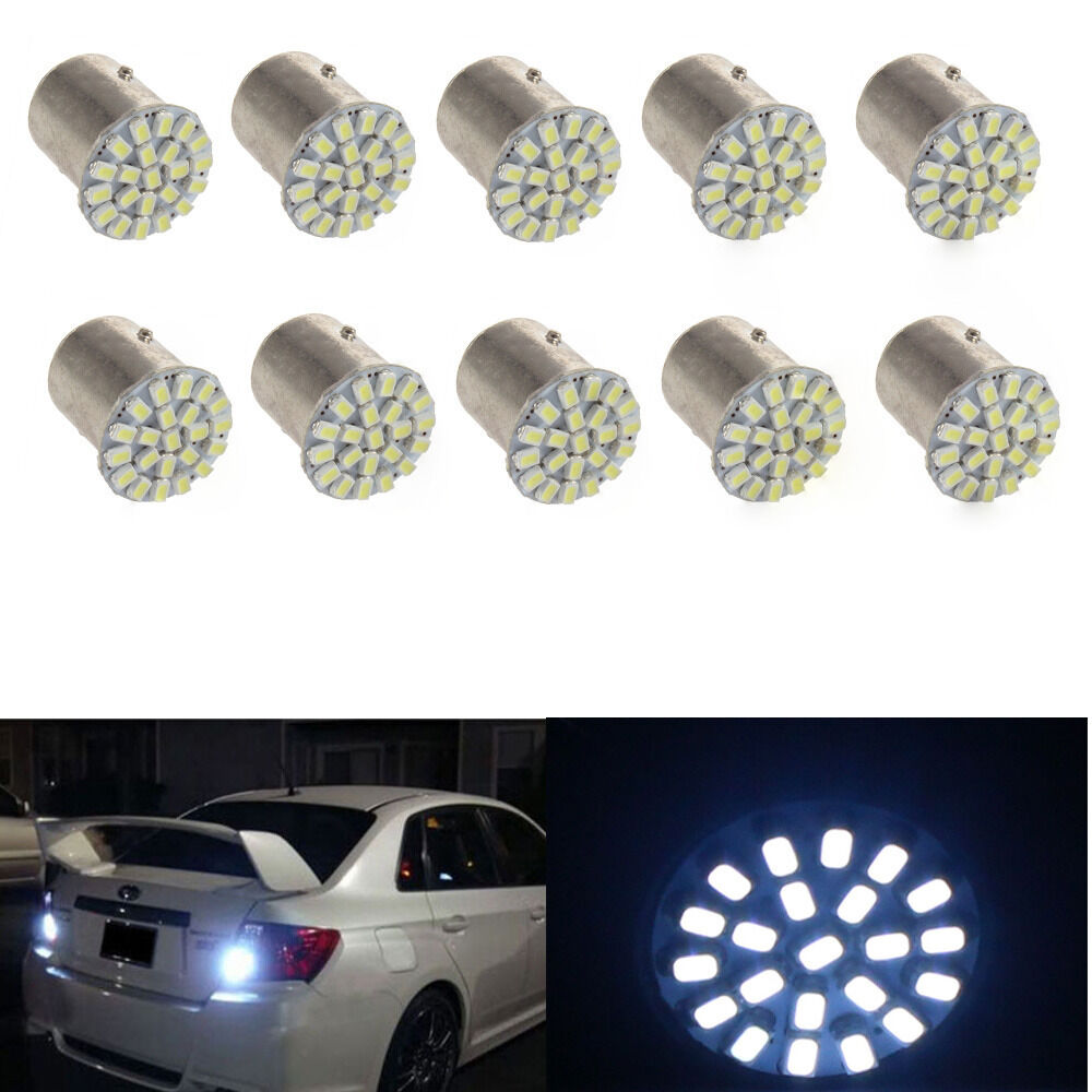 2X White 1157 BAY15D 22 SMD LED Light Bulb Tail Break Stop Turn Signal light 12V