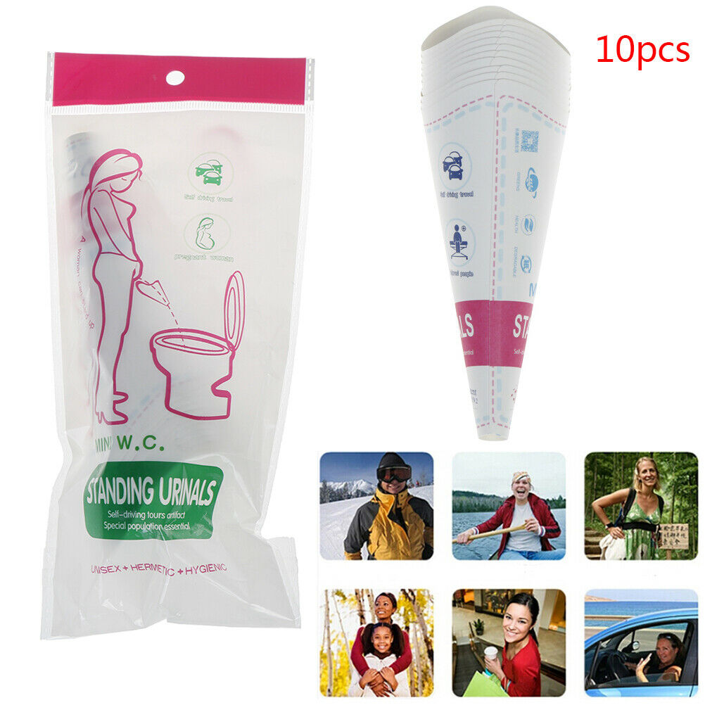 10Pcs Women Female Portable Disposable Urinal Standing Pee Urination Paper Z TL