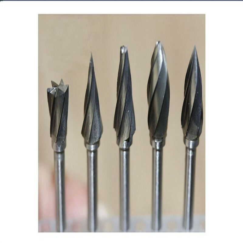 10 x Tungsten Carbide Rotary Burr SET 1/8'' Shank Rotary Tool for DIY Woodwork