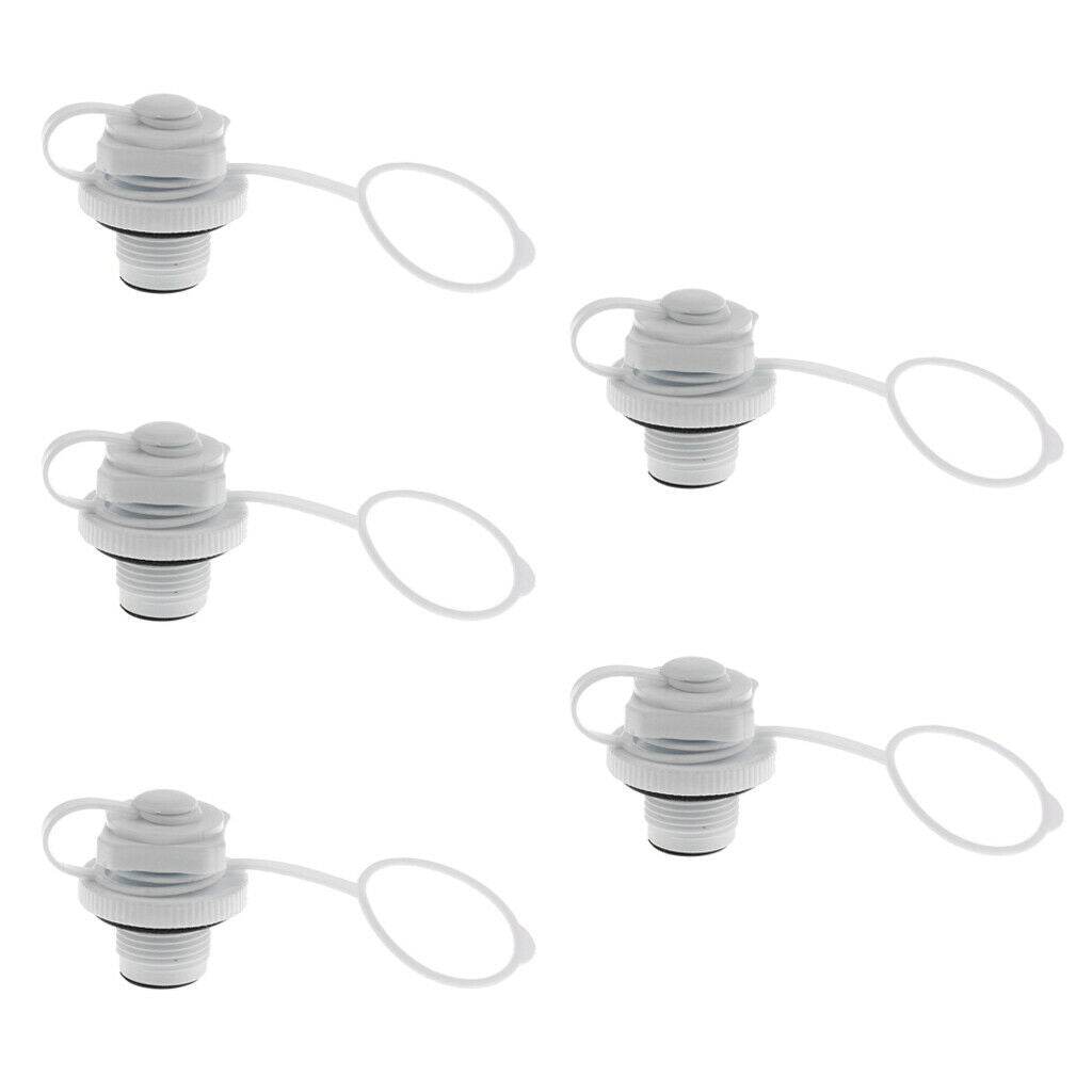 5x Durable Boston Screw Valve Kayak Rubber Raft Air Valves Spiral Pool