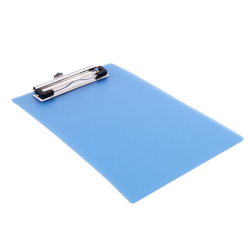 Office School Sp Loaded A5 Paper Holding File Clamp Clip Board Blue C9I2I2