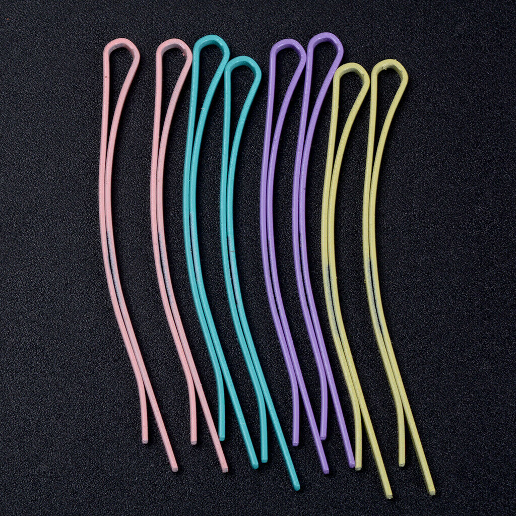 40 Pieces Assorted Color U-shaped Pin Barrettes Crimped Updo Hair Clip