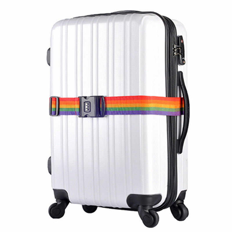 2M Travel Luggage Suitcase Strap Rainbow Baggage Backpack Belt Password L.l8