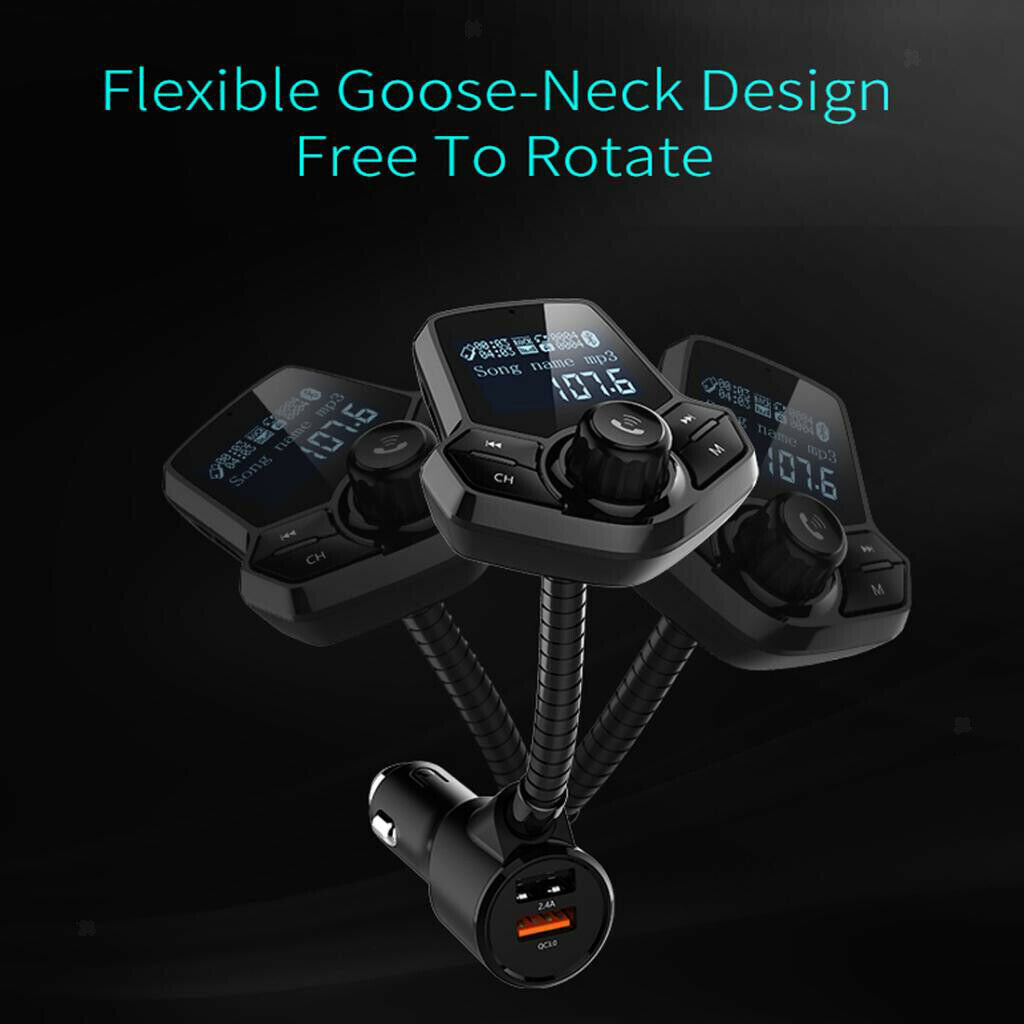 Bluetooth Car Kit Wireless FM Transmitter Dual USB Charger MP3 Player