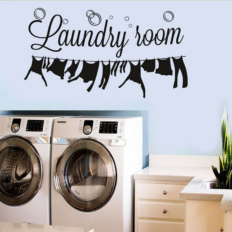 Laundry Room Door Home Decoration Quote Vinyl Wall Decals Art Stickers Re.l8