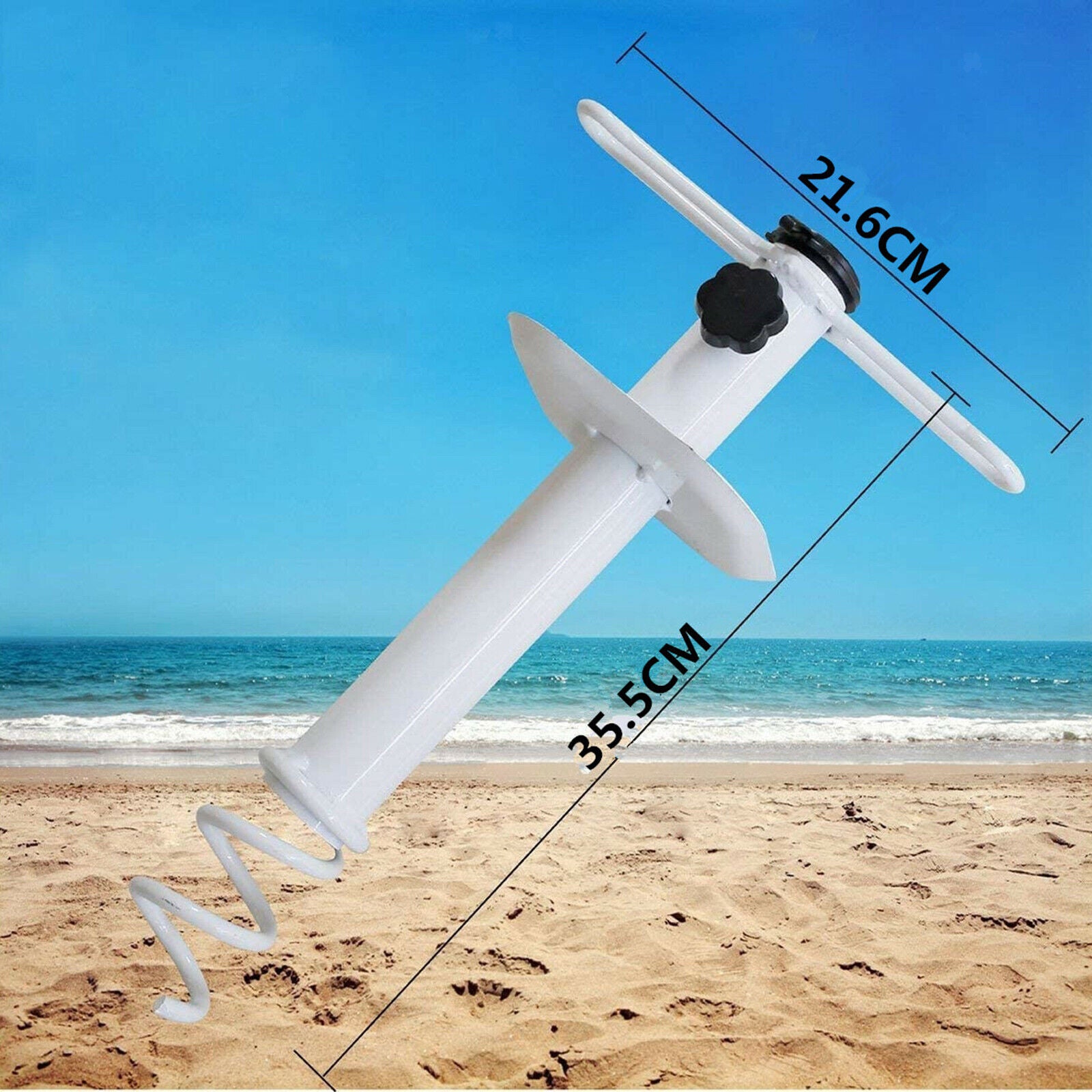 Camping Beach Umbrella Sand Anchor Base Metal Holder Summer Patio Stake