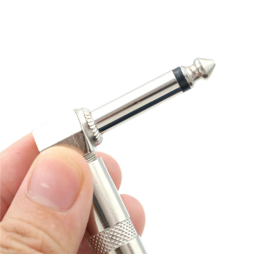 4x 90 Degree Right Angle 6.35mm 1/4" Male for Mono Phone Jack Plug Audio .l8