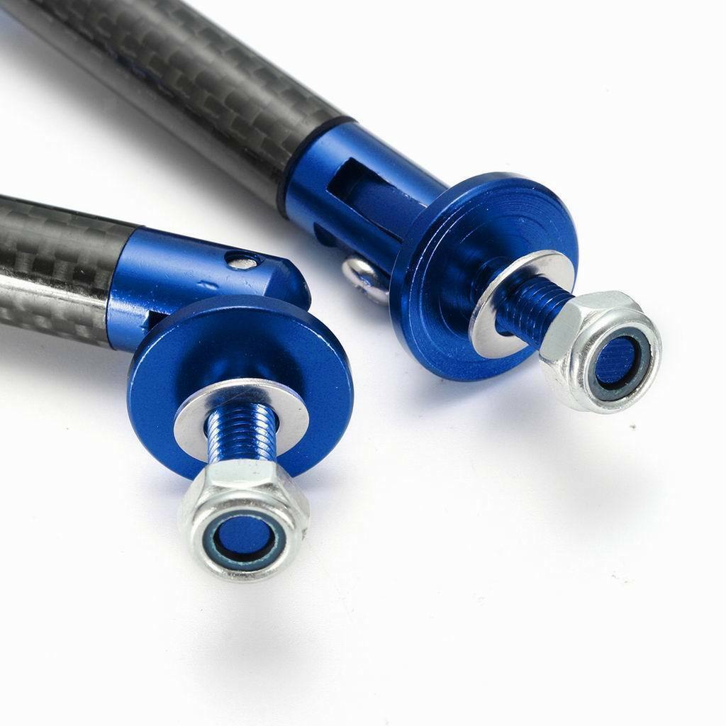 2x Front Rear Frame Bumper Lip Splitter Strut Rod Support Bars Blue