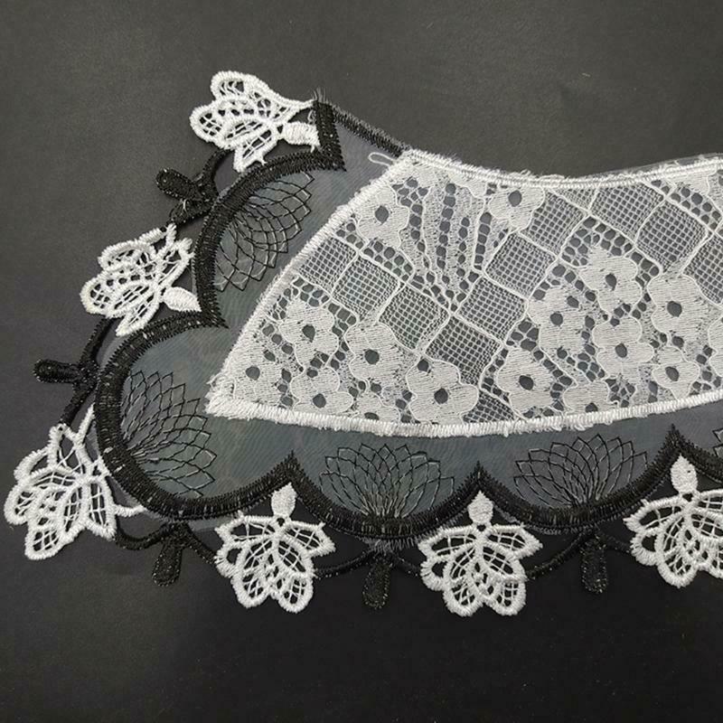 Women False Collar Lace Collar Detachable Shirt Neck Semicircular Necklace