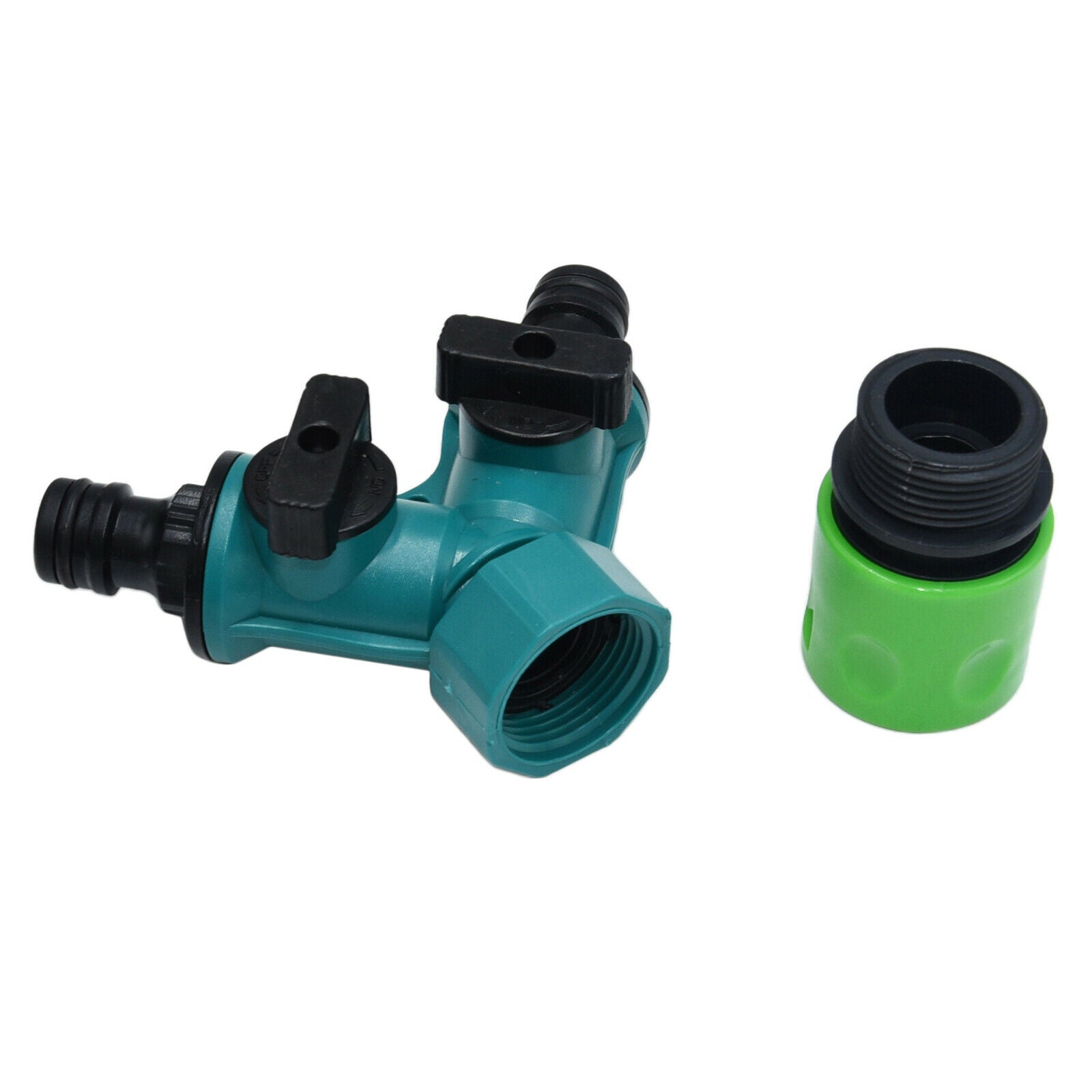 2 Way Garden Hose Splitter Y Shape Valve Water Pipe Connector Pipe Adapter