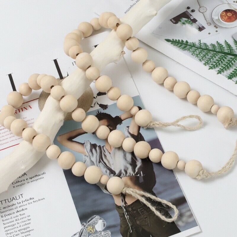 Set of 2 Curtain Tie Backs, Natural Wood Drapery Tiebacks, Window Treatment,S3Y8