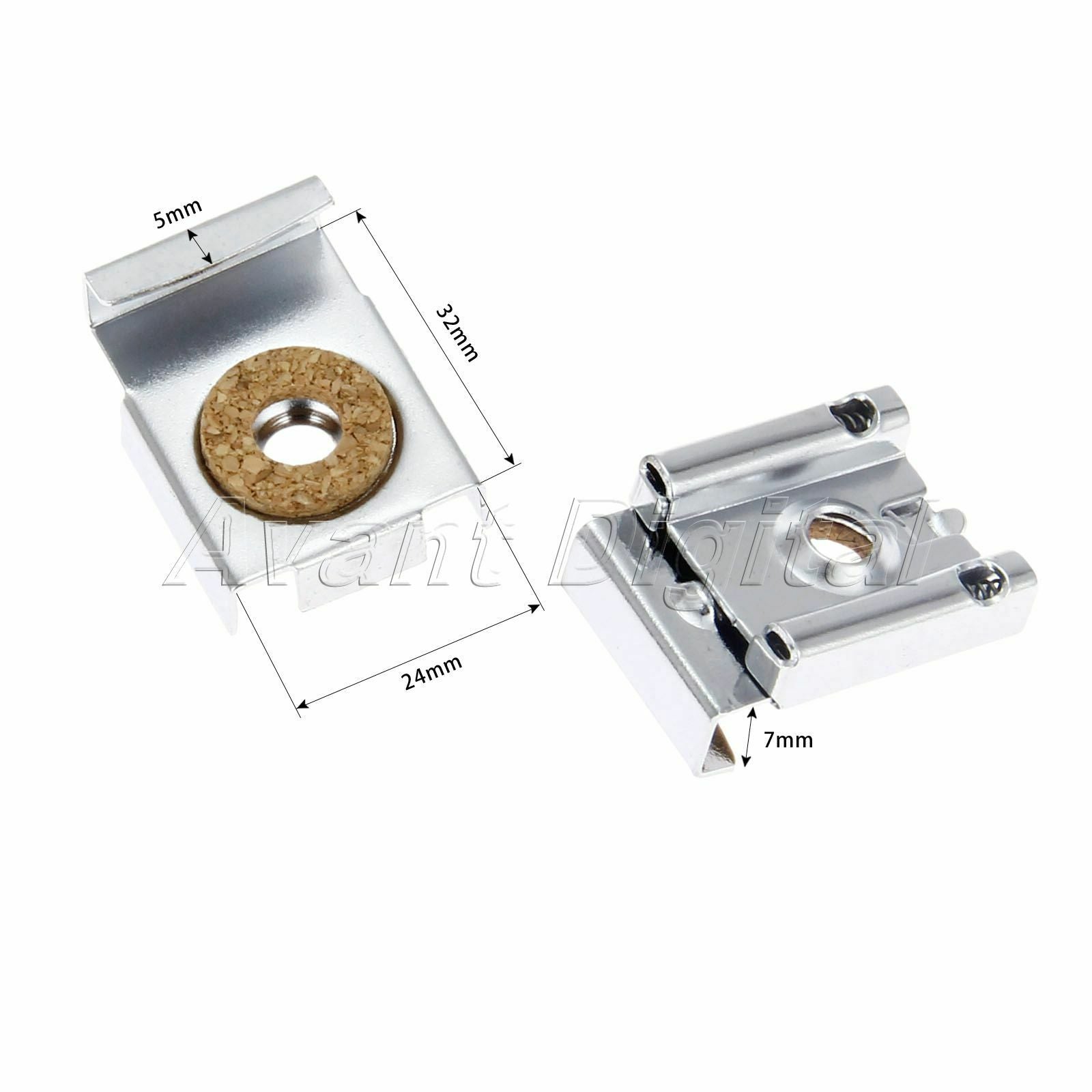 Frameless Certificate Notice Board Mirror Glass Wall Hanging Fixing Clips Kit