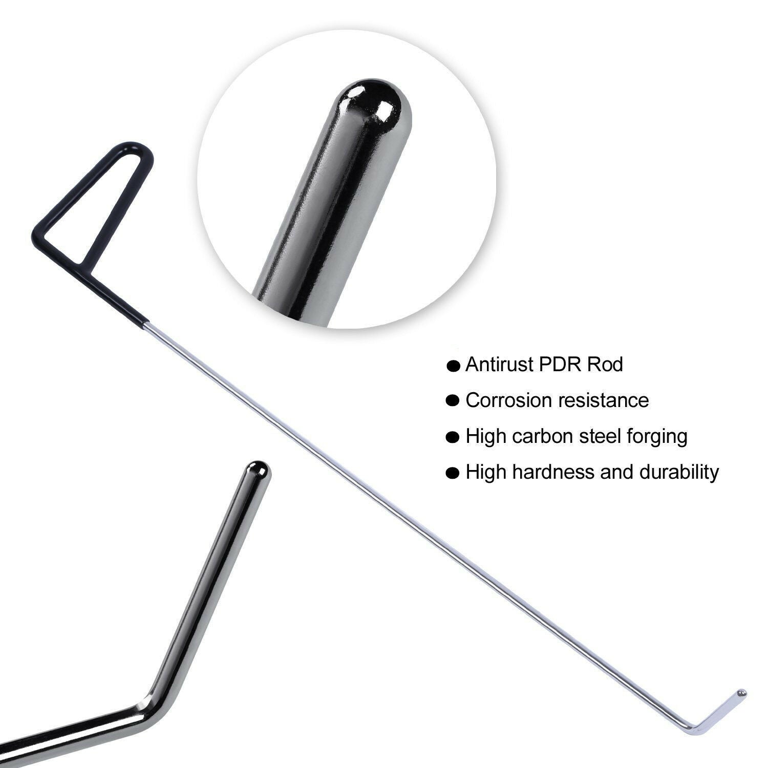 57cm*6mm Spring Steel Push Rods Paintless Dent Repair Hail Removal Tail Set