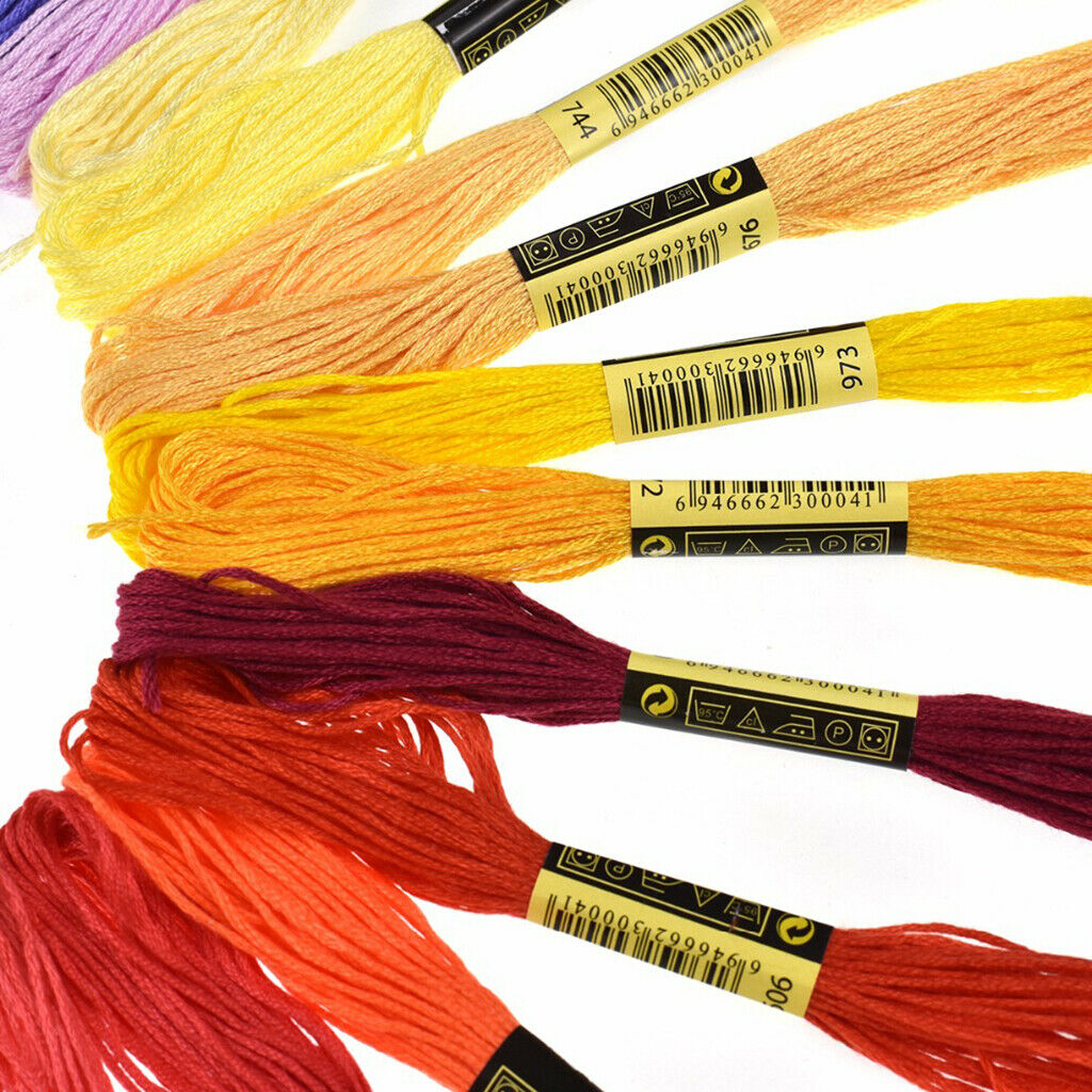 Cross Stitch String Cotton Sewing Skein Embroidery Thread Floss Kit 200Color