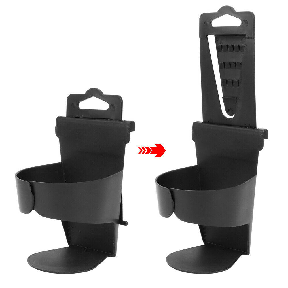 2x Black Cup Drink Bottle Holders Stand for Car-Truck Interior Door Window Dash