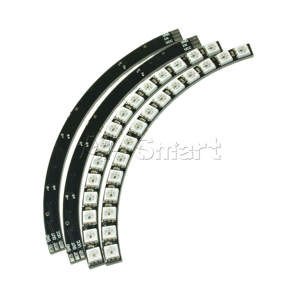 60 LED Ring Wall Clock WS2812 5050 RGB LED Ultra Bright Lamp Panel For Arduino