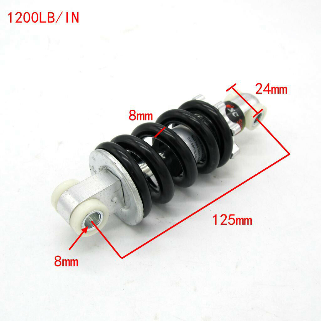 125mm 1200lbs Motorcycle Shock Absorber  Rear Bike Bumper for