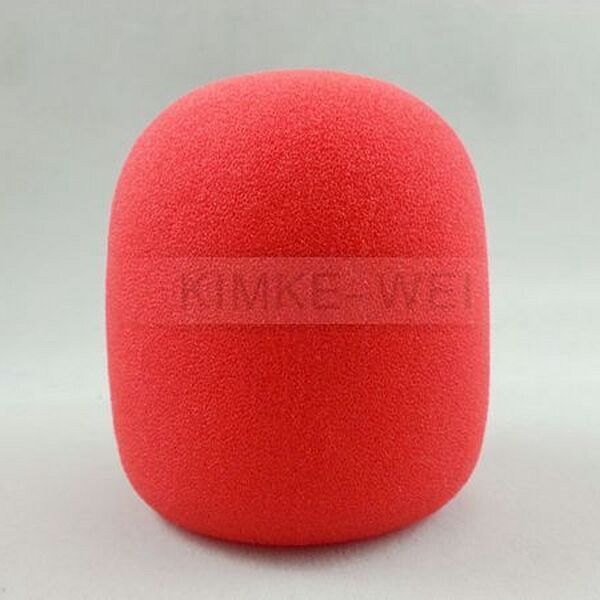 10x Red Handheld Stage Microphone Windscreen Foam Mic Cover Karaoke DJ 65x40mm