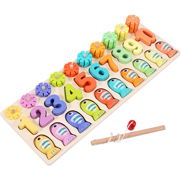 3 in 1 Matching Board Toys Math Fishing Early Education Baby Gifts Game