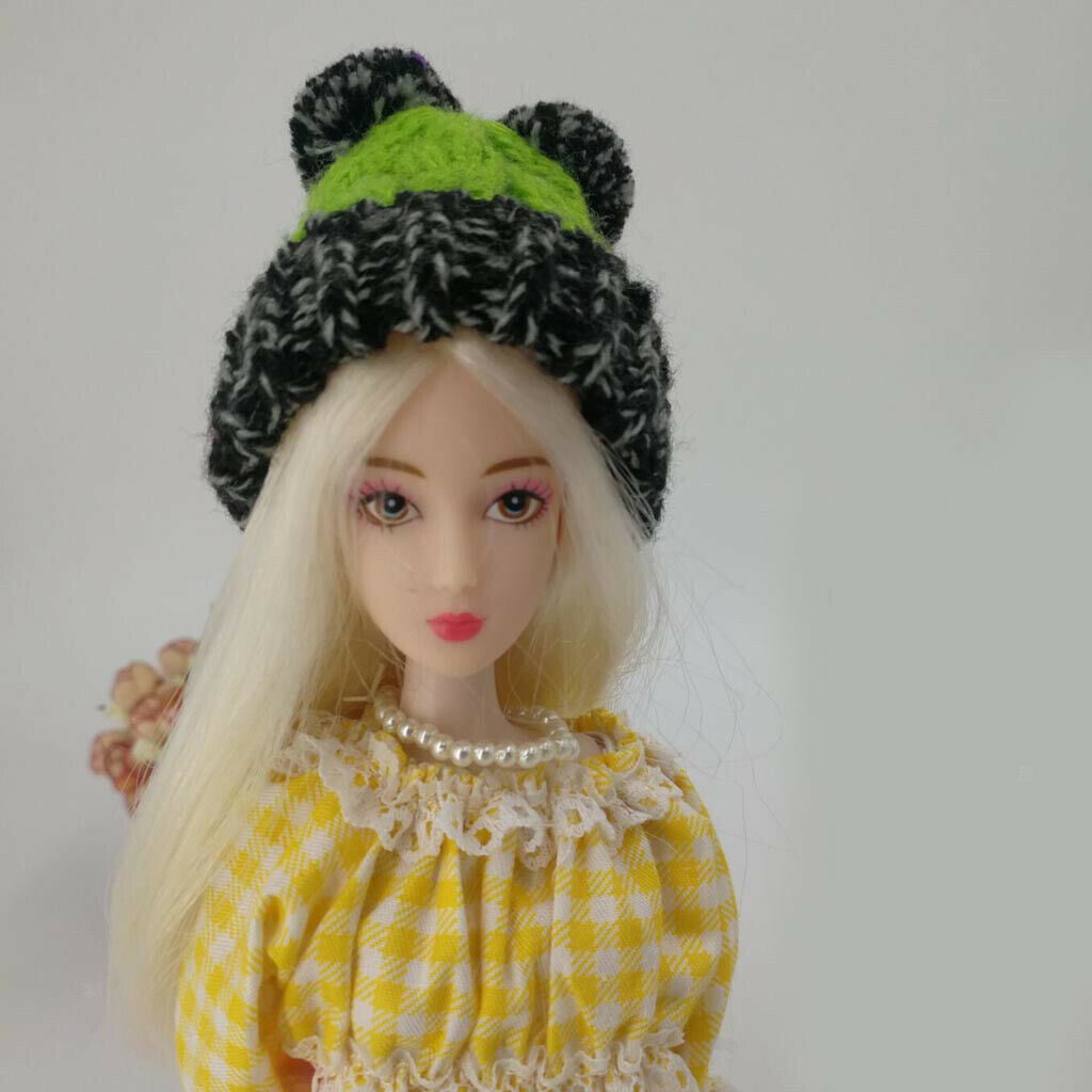 Cute Wool Knitted Hat Ski   Christmas Hat Winter Outfit For  Green