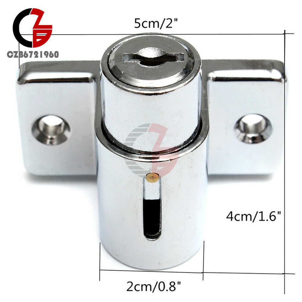 Door Window Bolt Catch Push Lock Aluminum Sliding Patio Sash Security Key Screw