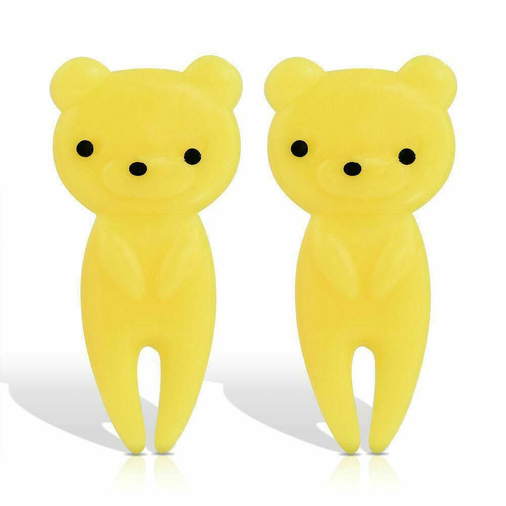 10Pcs Fruit Fork Animal Food Picks Forks Children Cartoon Bento Lunch Decors DIY