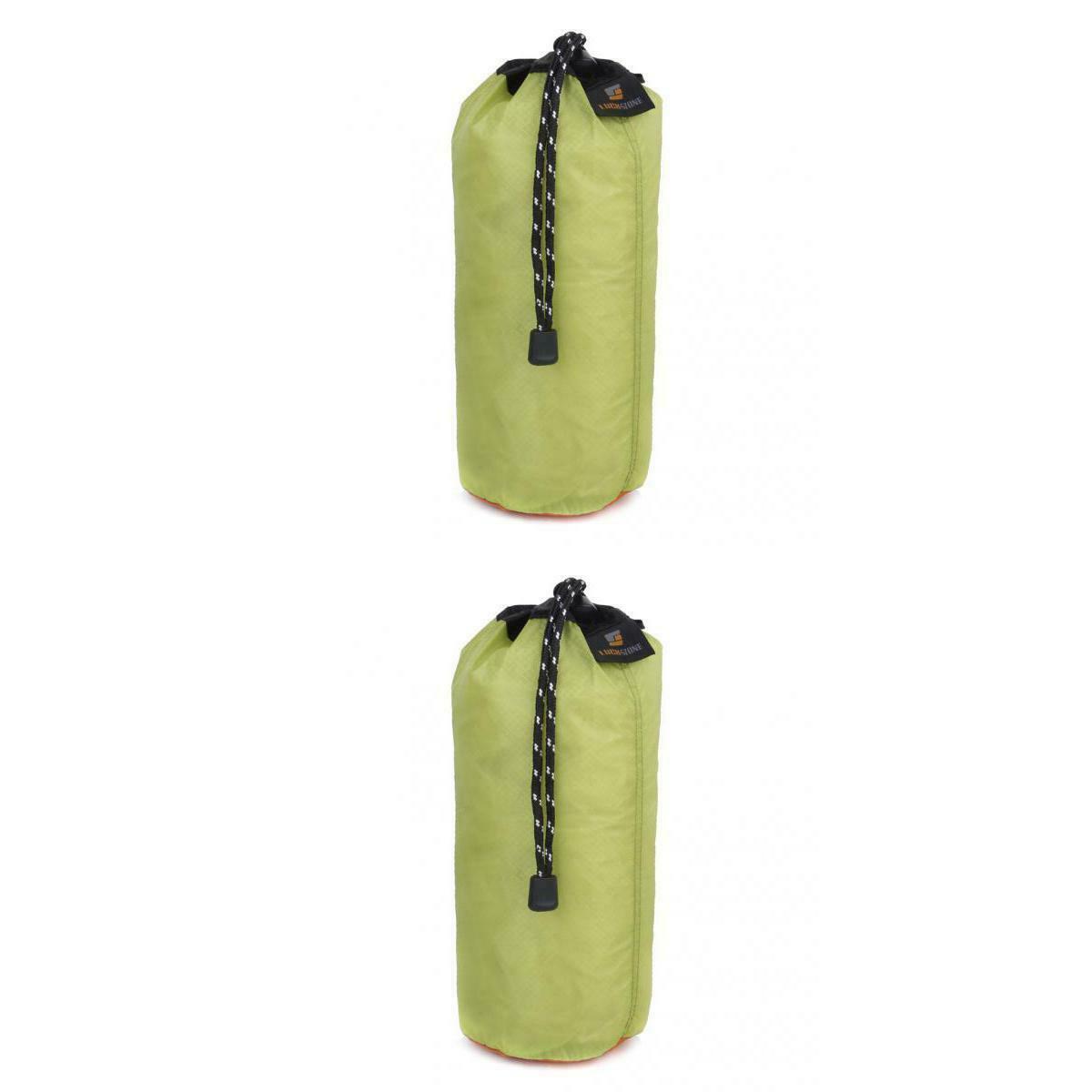 2pcs Storage Bag 20D Silicon Coated Fabric Size S M Green Sports Accessories