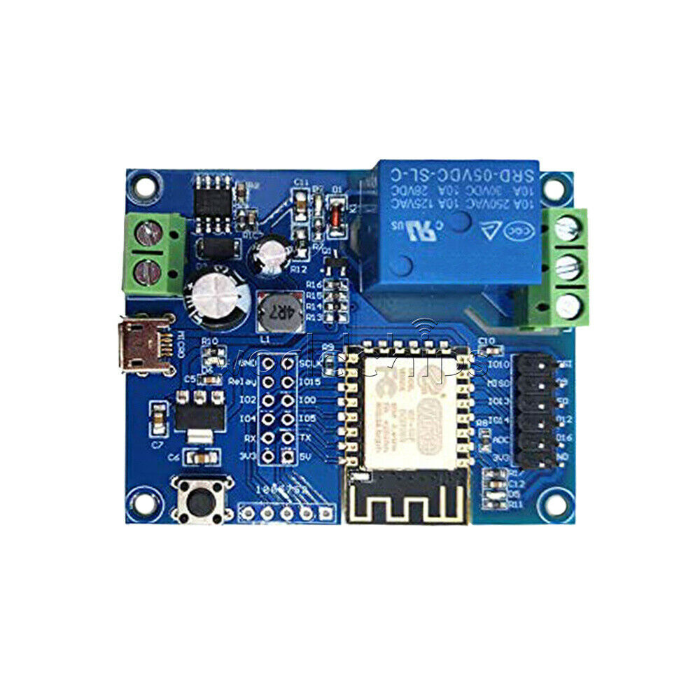 DC5-80V Power Supply ESP8266 WIFI Relay Module ESP-12F Development Board