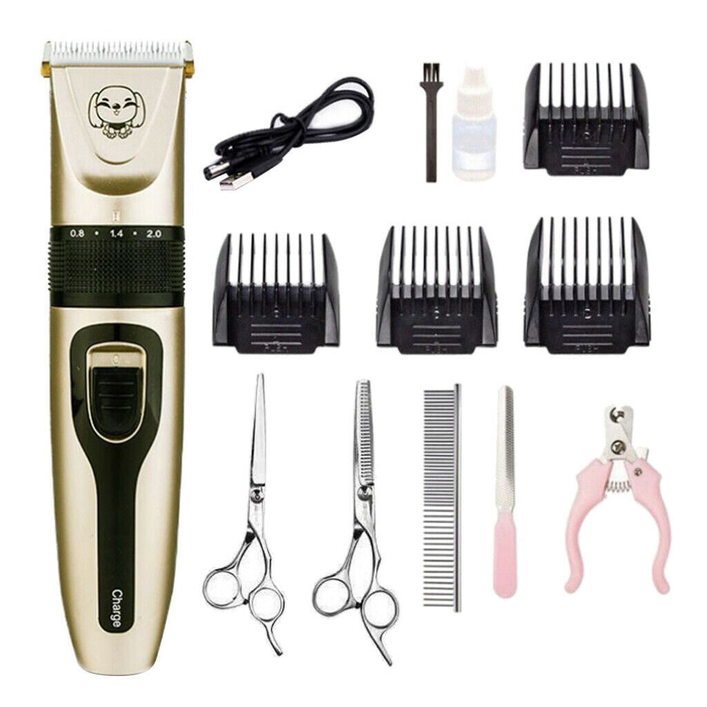 Dog Hair Trimmer Clippers 1 Set Hairs Shavers With 2pcs Stainless Scissor