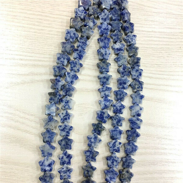 1 Strand/20Pcs 13x5mm Natural Blue Sodalite Pentagram Star Loose Beads DIY HH652