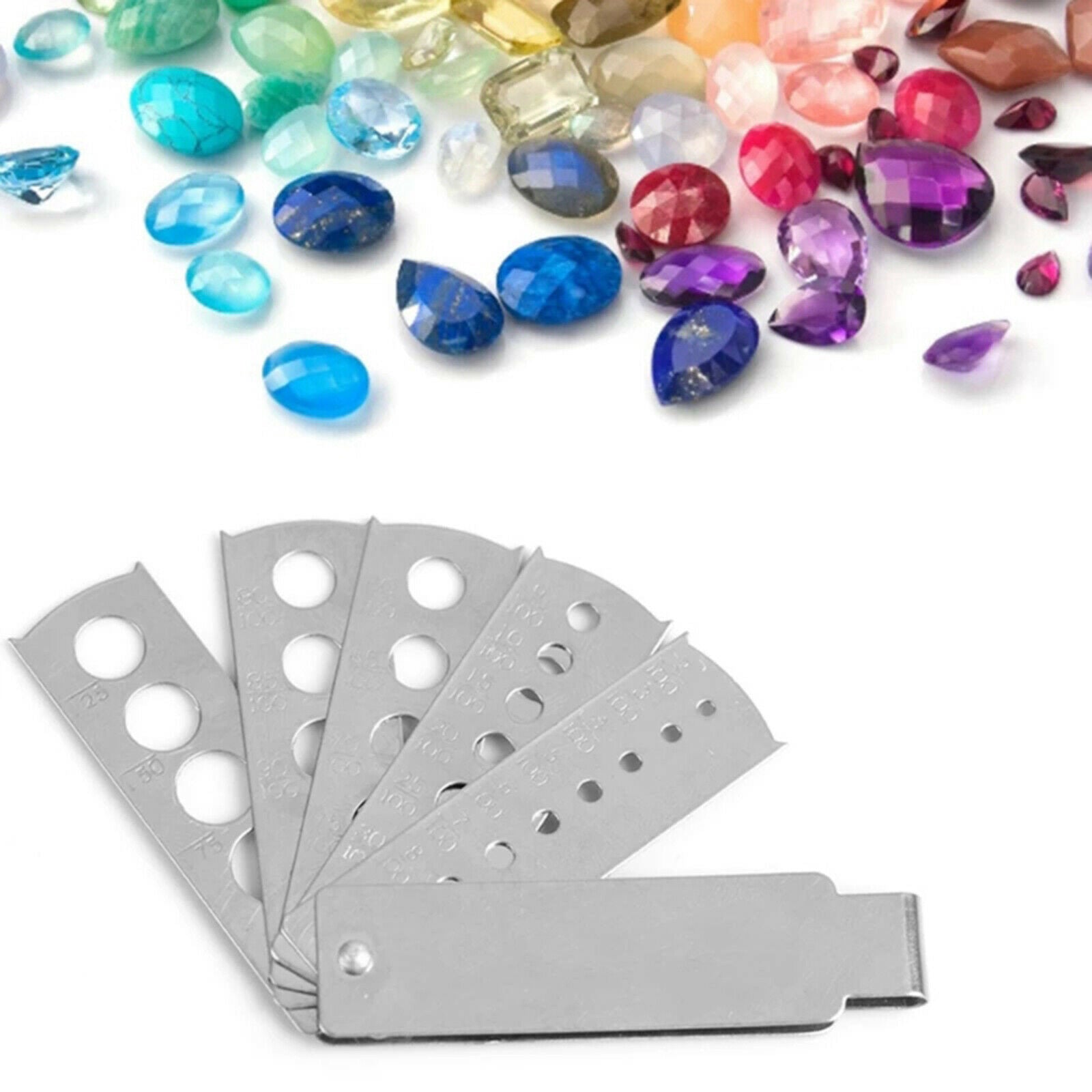 Portable Six Sides Jewelry Calipers Diamond Measuring Tool For Jewelers