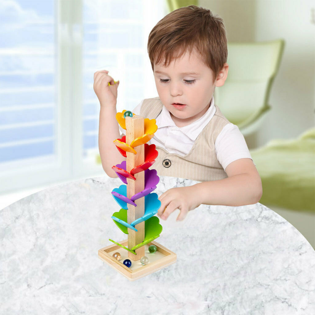 Ball Spiral Tower Track Rolling Ball Toddler Learning Color Sensory Gift