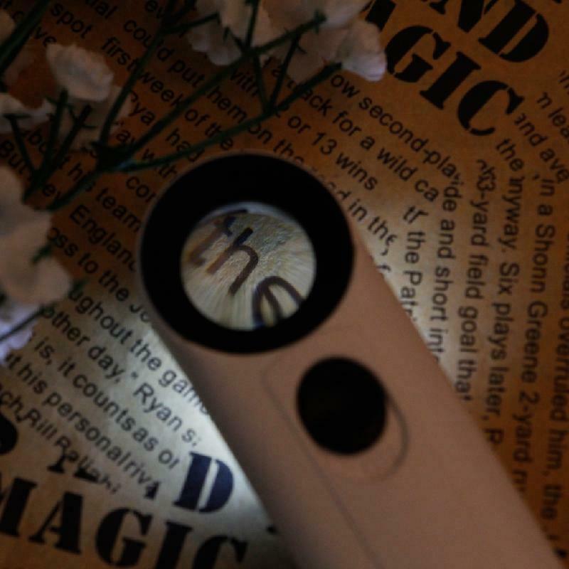 40x LED Light Magnifier Magnifying Glass Jeweler Loupe Watch Loop Repair White