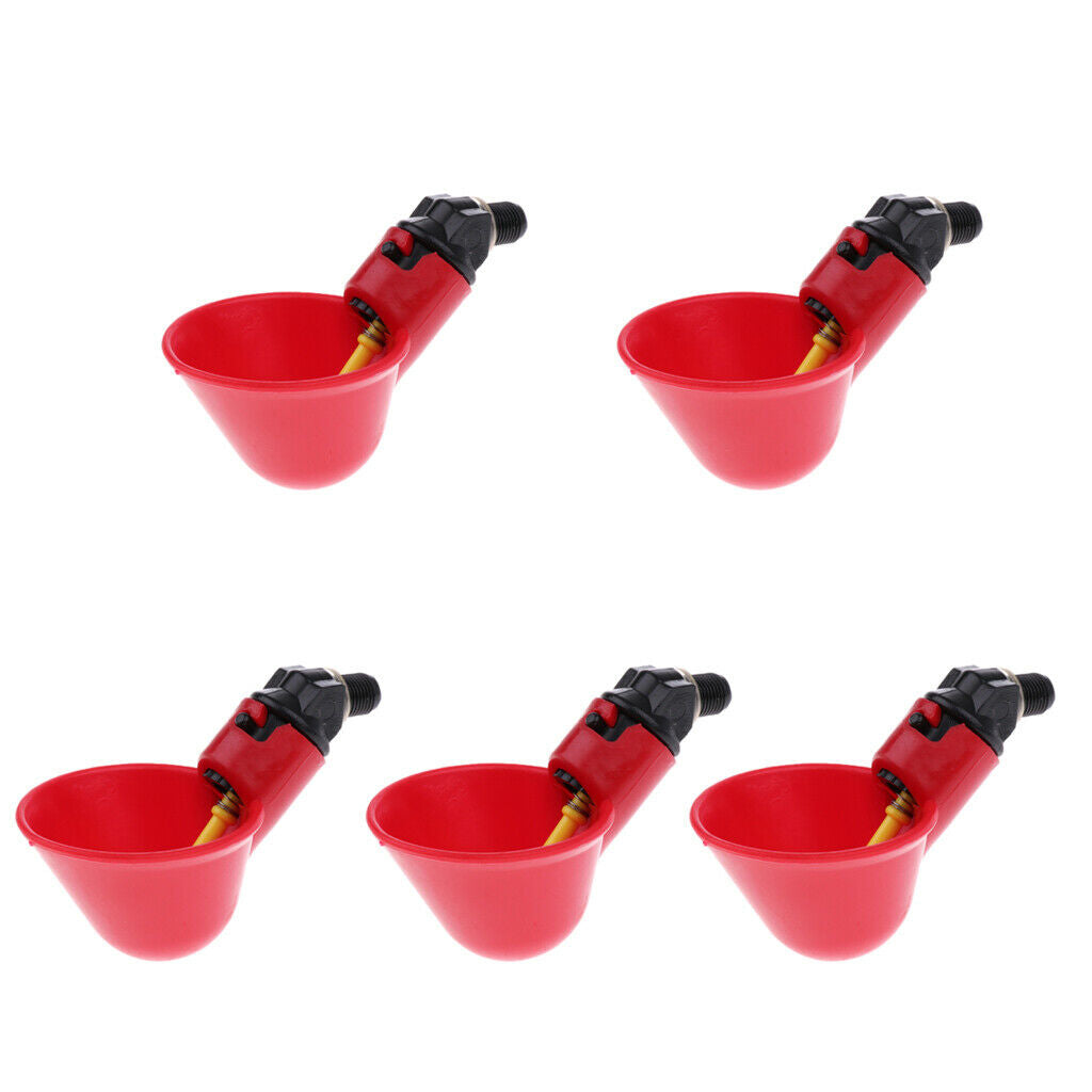 10x Plastic Poultry Quail Duck Drink Bowls Replace for Automatic Waterer