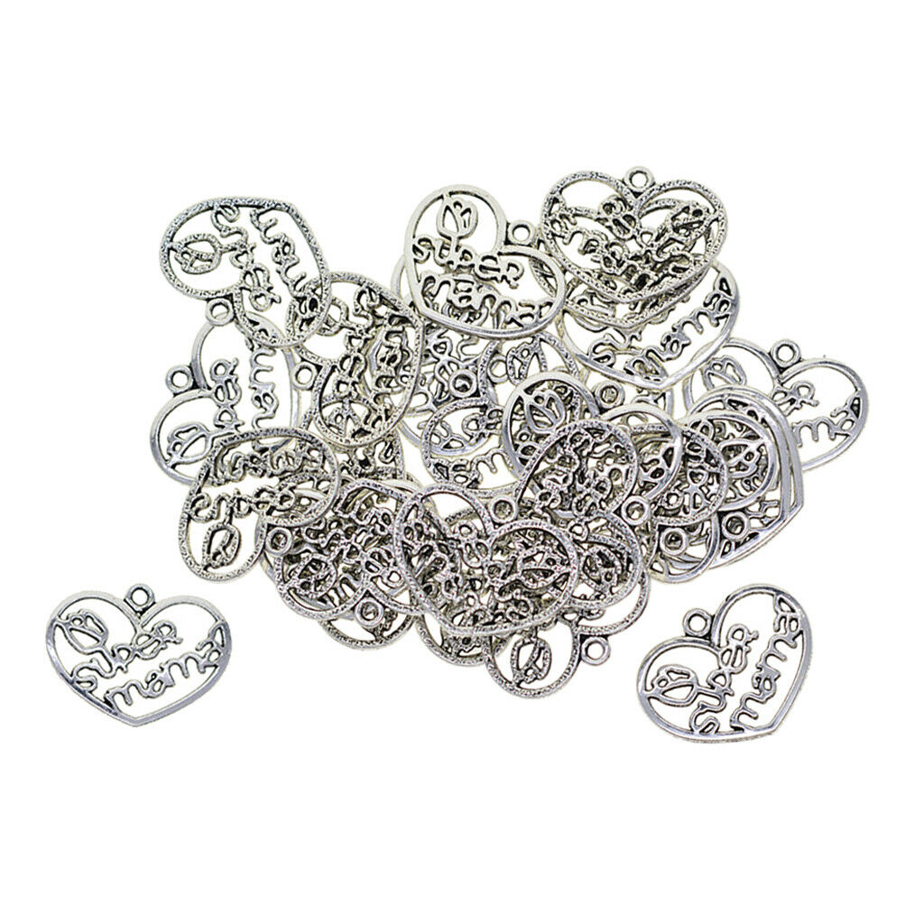 30 Pieces Love Hanging Pendants Heart Shape Hanging Decor PendantsMaking Pin
