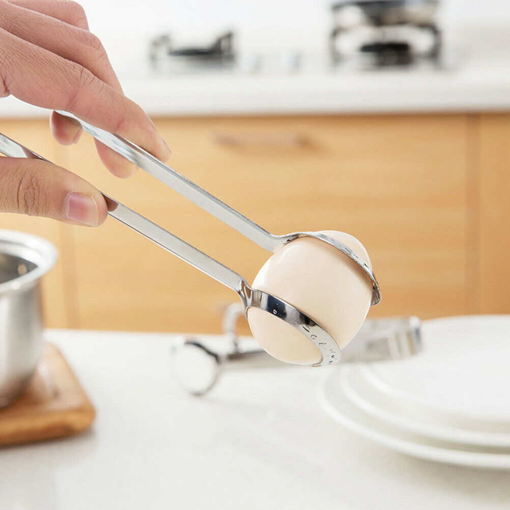 1pc Creative Stainless Steel Egg Tong Clip For Kitchen Gadget Cooking Too.l8